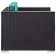 Gather Outdoor Patio Armchair in Espresso Turquoise