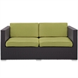 Gather Outdoor Patio Loveseat in Espresso Peridot