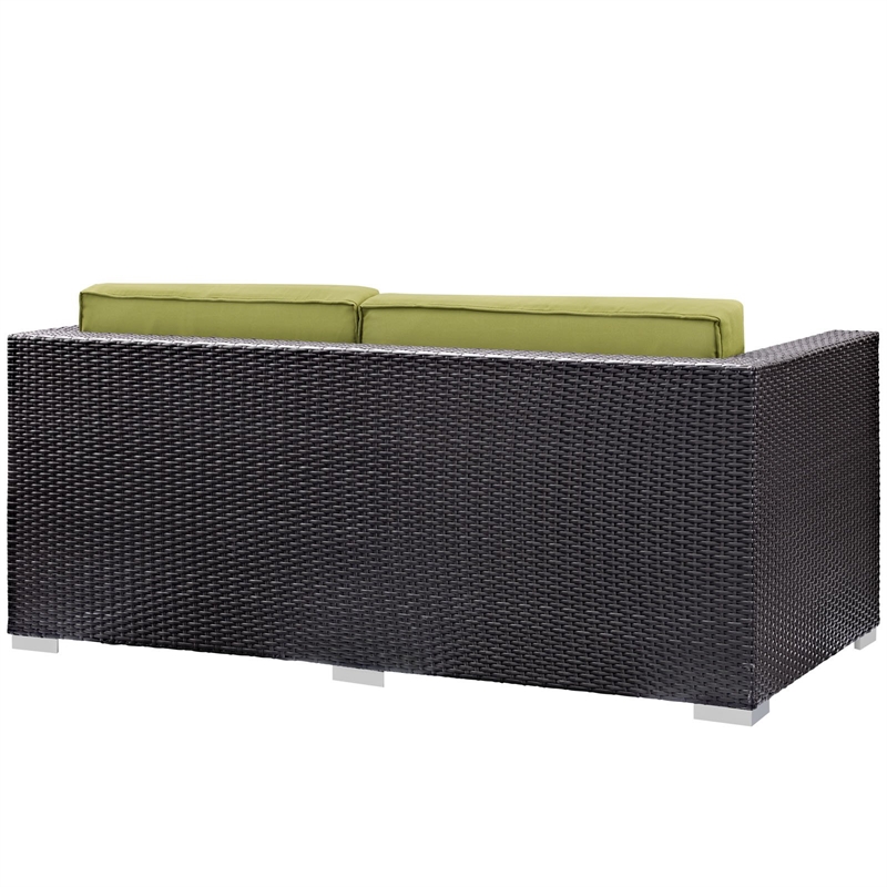 Gather Outdoor Patio Loveseat in Espresso Peridot
