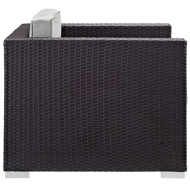 Gather Outdoor Patio Armchair in Espresso Gray