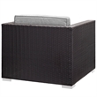 Gather Outdoor Patio Armchair in Espresso Gray