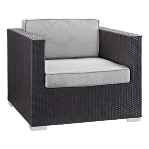 Gather Outdoor Patio Armchair in Espresso Gray