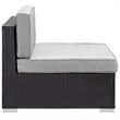 Gather Armless Outdoor Patio Sectional in Espresso Gray