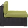 Gather Armless Outdoor Patio Sectional in Espresso Peridot
