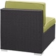 Gather Armless Outdoor Patio Sectional in Espresso Peridot