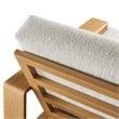 Lirienne Outdoor Patio Aluminum Faux Wood Armchair in Ivory Natural