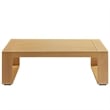 Lirienne Outdoor Patio Aluminum Faux Wood Coffee Table in Natural