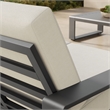 Lirienne Outdoor Patio Aluminum Loveseat in Cream Gray