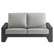 Lirienne Outdoor Patio Aluminum Loveseat in Light Gray Gray