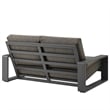 Lirienne Outdoor Patio Aluminum Loveseat in Smoke Gray