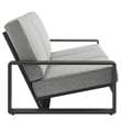 Lirienne Outdoor Patio Aluminum Sofa in Light Gray Gray