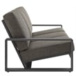 Lirienne Outdoor Patio Aluminum Sofa in Smoke Gray