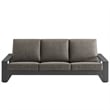 Lirienne Outdoor Patio Aluminum Sofa in Smoke Gray
