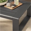 Lirienne Outdoor Patio Aluminum Coffee Table in Gray