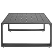 Lirienne Outdoor Patio Aluminum Coffee Table in Gray