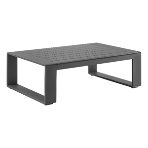 Lirienne Outdoor Patio Aluminum Coffee Table in Gray