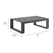 Lirienne 2-Piece Outdoor Patio Aluminum Furniture Set in Cream Gray