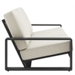 Lirienne 2-Piece Outdoor Patio Aluminum Furniture Set in Cream Gray