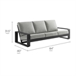 Lirienne 2-Piece Outdoor Patio Aluminum Furniture Set in Light Gray