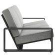 Lirienne 2-Piece Outdoor Patio Aluminum Furniture Set in Light Gray