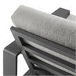 Lirienne Outdoor Patio Aluminum Faux Wood Armchairs Set of 2 in Light Gray