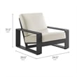 Modway Lirienne 4-Piece Outdoor Patio Aluminum Furniture Set in Cream Gray