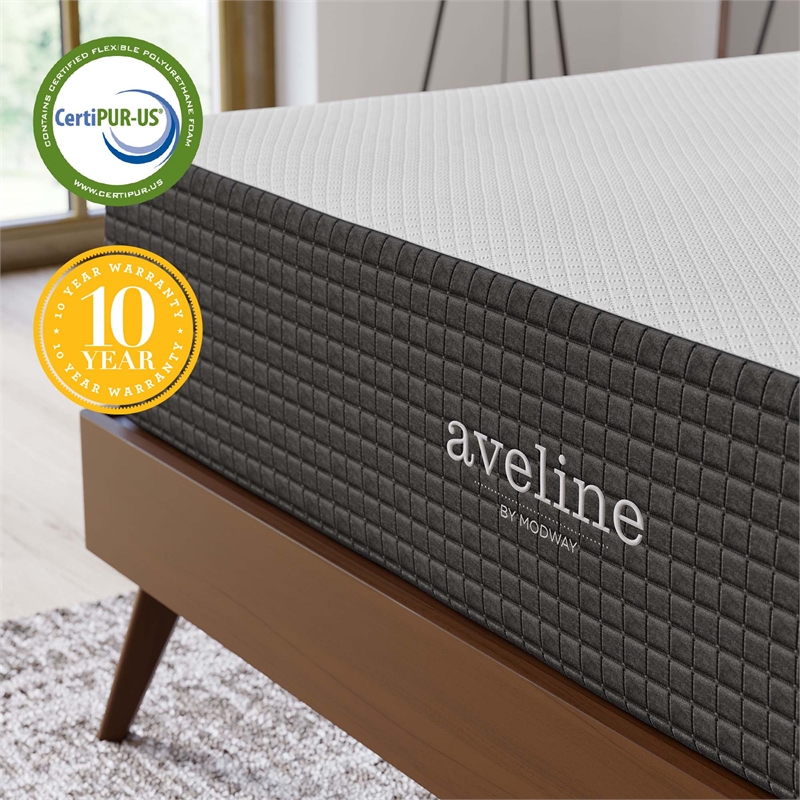 Modway 12 Inch Gel-Infused Ventilated Memory Foam California King Mattress