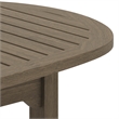 Saratoga Oval Outdoor Patio Teak Wood Coffee Table in Weathered Gray
