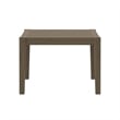 Northlake Square Outdoor Patio Teak Side Table in Weathered Gray