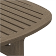 Saratoga Square Outdoor Patio Teak Wood Side Table in Weathered Gray