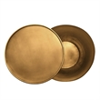 Viora Metal Storage Side Table in Burnished Brass