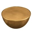 Viora 32 Inch Metal Storage Coffee Table in Burnished Brass