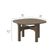 Modway Saratoga 5PC Outdoor Patio Teak Wood Furniture Set - Weathered Gray/White