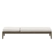 Northlake Outdoor Patio Teak Chaise Lounge in Weathered Gray White