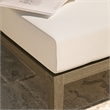 Northlake Outdoor Patio Teak Ottoman in Weathered Gray White