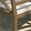 Northlake Outdoor Patio Teak Dining Armchair in Weathered Gray White