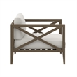 Northlake Outdoor Patio Teak Armchair in Weathered Gray White