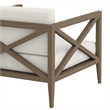 Northlake Outdoor Patio Teak Armchair in Weathered Gray White