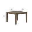 Modway Northlake 5-Piece Outdoor Patio Teak Wood Furniture Set in Weathered Gray