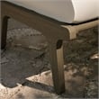 Saratoga Outdoor Patio Teak Ottoman in Weathered Gray White