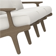 Modway Saratoga Outdoor Patio Teak Sofa in Weathered Gray White