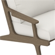 Saratoga Outdoor Patio Teak Wood Armchair in Weathered Gray White