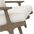 Saratoga Outdoor Patio Teak Wood Loveseat in Weathered Gray White