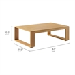 Modway Lirienne 4-PC Patio Aluminum Faux Wood Furniture Set in Charcoal/Natural