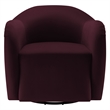 Compose Performance Velvet Swivel Armchair in Mulberry