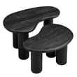 Hackney Mango Wood Nesting Coffee Table Set in Black