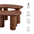 Hackney Mango Wood Nesting Coffee Table Set in Walnut