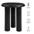 Mavina Mango Wood Side Table in Black