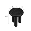 Mavina Mango Wood Side Table in Black