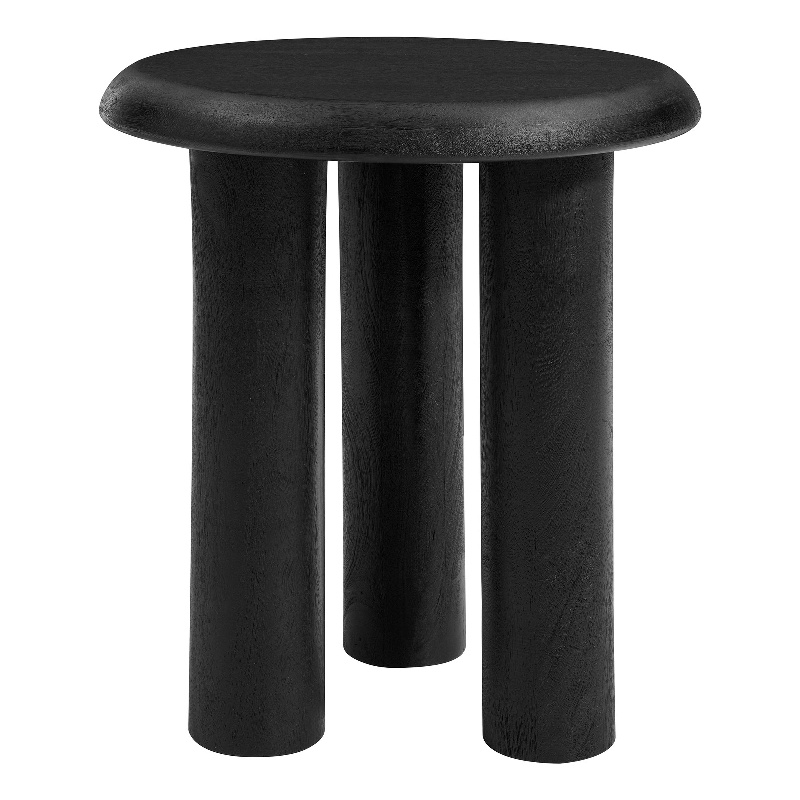 Mavina Mango Wood Side Table in Black
